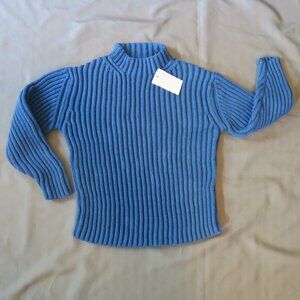 GAPKids Unisex Blue Ribbed Sweater Size XS 4 NWT